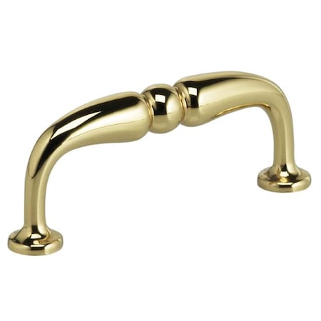 Omnia Center to Center Cabinet Pull Bright Brass 3" 9431/76.3