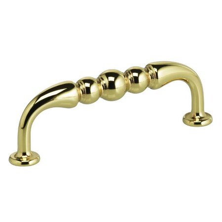 Omnia Center to Center Traditional Wire Cabinet Pull Bright Brass 3-1/2" 9441/89.3