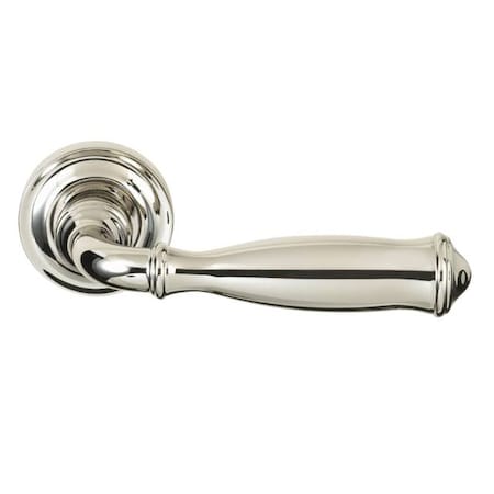 Omnia Lever 1-3/4" Rose Pass 2-3/8" BS T 1-3/8" Doors Bright Nickel 944 944/45.PA14