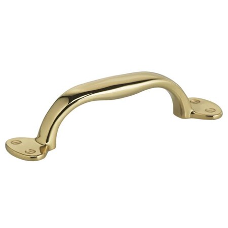 Omnia Center to Center Handle Cabinet Pull Bright Brass 3-3/4" 9451/96.3