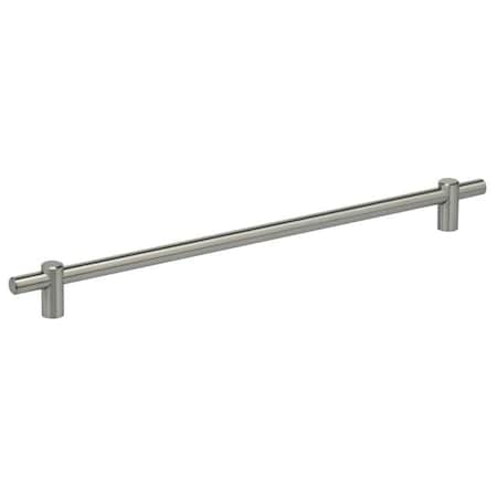 Omnia Center to Center Thick Modern Bar Cabinet Pull Satin SS 12-5/8" 9458/320.32D