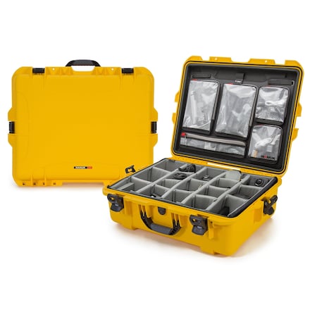 NANUK CASES Case with Lid Organizer Divider, Yellow 945S-060YL-0A0