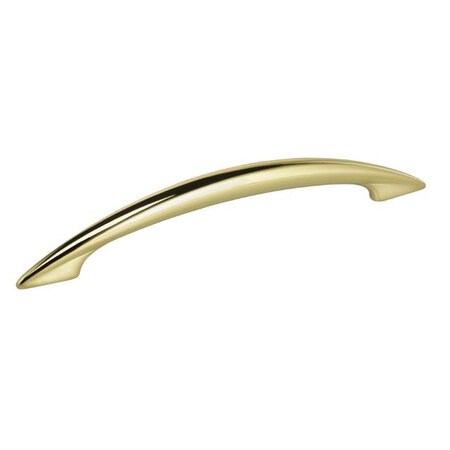 Omnia Arched 6-1/2" Center to Center Cabinet Pull Bright Brass 9461/165.3