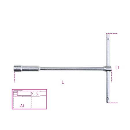 Beta Deep T-Handle Socket Wrench, 12mm 009490012