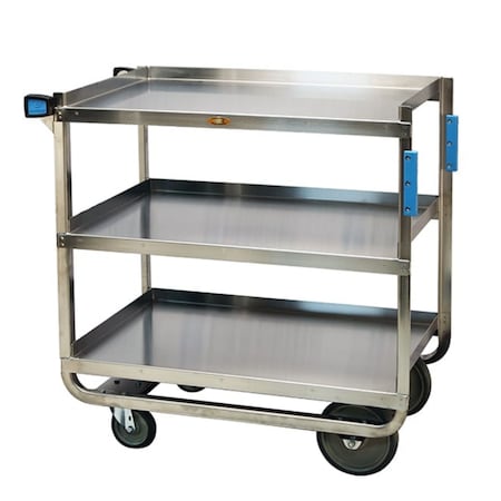 Lakeside Stainless Steel 3 Shelf Cart, 1,000 lb Capacity, 24"x36" 949