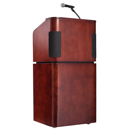 Oklahoma Sound Tabletop and Base Combo Sound Lectern, Mahogany on Walnut 950/901-MY/WT