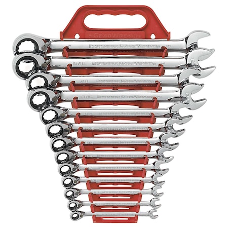 Gearwrench 13 Pc. 12 Point Reversible Ratcheting Combination SAE Wrench Set 9509N