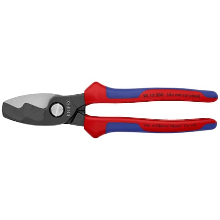 Knipex Cable Shears, 8" Cable Shears-Twin Cutti 95 12 200 SBA