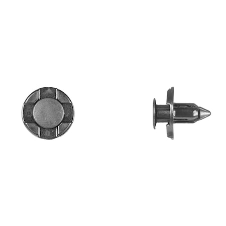 Zoro Select Push-In Rivet, Dome Head, 8 mm Dia., 13 mm L, Nylon Body, 15 PK 9540PK