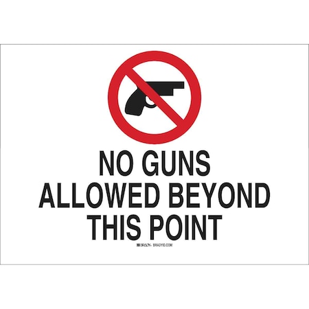 Brady Security Sign, 10 in Height, 14 in Width, Fiberglass, Rectangle, English 122741