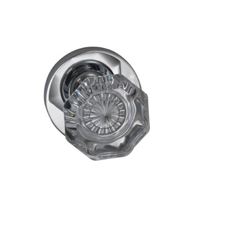 Omnia Modern Rose Privacy Knob 2-3/4" Backset, T Strike Bright Chrome 955 955MD/234T.PR26