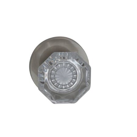 Omnia Modern Rose Priv Knob 2-3/8" BS Full Lip Strike Satin Nickel 955 955MD/238F.PR15