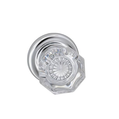 Omnia Dummy Pair Knob Bright Chrome 955 with Traditional Rose 955TD/0.PD26