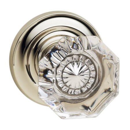 Omnia Traditional Rose Pass Knob 2-3/4" BS Full Lip Strike Bright Nickel 955 955TD/234F.PA14