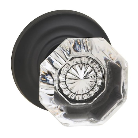 Omnia Traditional Rose Pass Knob 2-3/4" BS T Strike Oil Rubbed Bronze 955 955TD/234T.PA10B