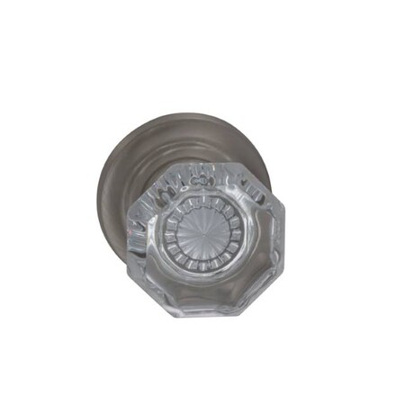 Omnia Traditional Rose Priv Knob 2-3/8" BS Full Lip Strike Satin Nickel 955 955TD/238F.PR15