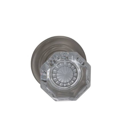 Omnia Traditional Rose Priv Knob 2-3/8" BS T Strike Satin Nickel 955 955TD/238T.PR15