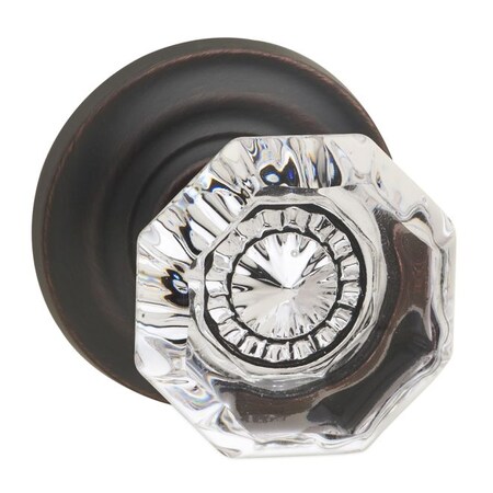 Omnia Traditional Rose Pass Knob 2-3/8" BS Full Lip Strike Tuscan Bronze 955 955TD/238F.PATB
