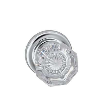 Omnia Traditional Rose Priv Knob 2-3/8" BS Full Lip Strike Bright Chrome 955 955TD/238F.PR26