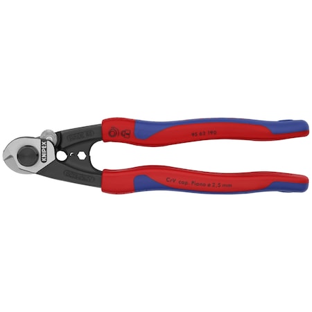 Knipex Wire Rope Shears, 7 1/2" Wire Rope Shear 95 62 190