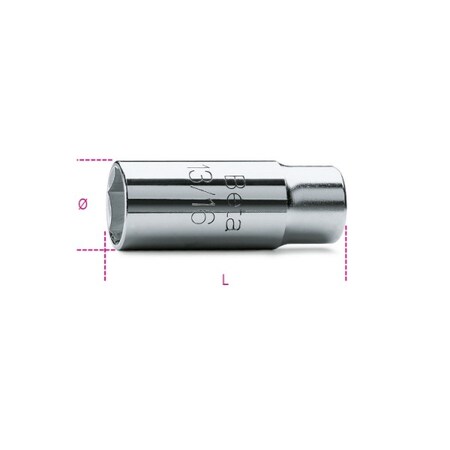 Beta 1/2" Drive, 17mm Metric Socket, 6 Points 009560011