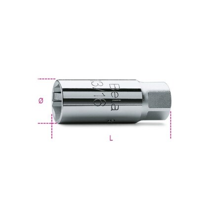Beta 3/8" Drive, 14mm Metric Socket, 6 Points 009560018