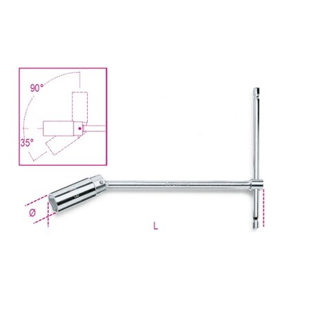 Beta T-Handle Spark Plug Wrench, 13/16" 009570001