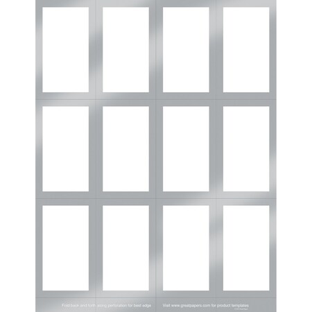 Great Papers Place cards, Metallic Silver Borde, PK60 959009