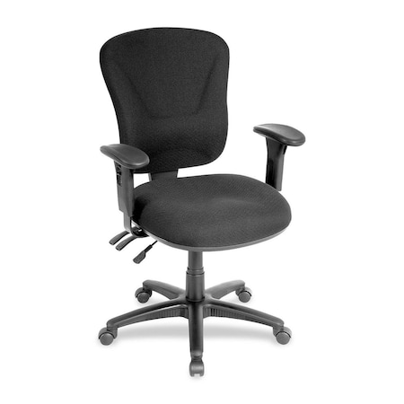 Lorell Task Chair, 18.10" to 21.70", Adjustable Arms, Black LLR66128