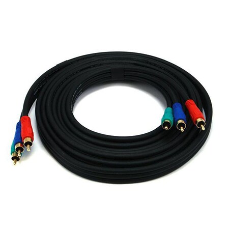 Monoprice Cmpnt Vid Coaxial Cable, 3-Rca, 12 ft., Blk 961