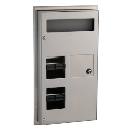 Bobrick Seat-Cover Dispenser, Sanitary Napkin 35715