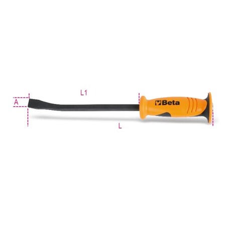 Beta Pry Bar with Flat Curved End, 300mm 009650013