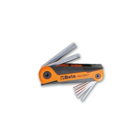 Beta SAE L Shape Offset Hex Key, 3/32", 1/8", 5/32", 3/16", 1/4", 5/16", 3/8" Tip Size 000960747