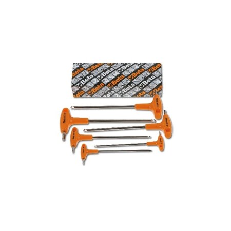 Beta Metric T-handle Ball Head Offset Hex Key, 2.5mm, 3mm, 4mm, 5mm, 6mm, 8mm Tip Size 000960694