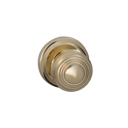 Omnia Knob 2-5/8" Rose Pass 2-3/8" BS T 1-3/4" Doors ULQ Bright Brass 970 970/00B.PA3A