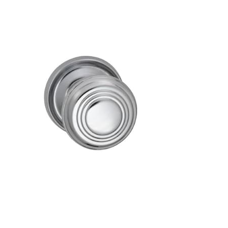 Omnia Knob 2-3/16" Rose Pass 2-3/8" BS T 1-3/4" Doors Bright Chrome 970 970/55B.PA2