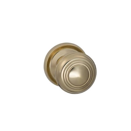 Omnia Knob 2-3/16" Rose Pass 2-3/8" BS T 1-3/8" Doors ULQ Bright Brass 970 970/55.PA3A