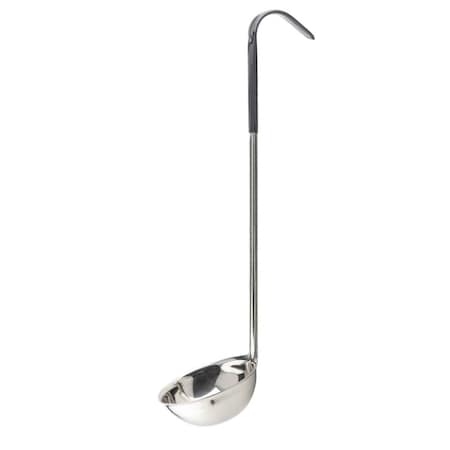 Tablecraft SS Ladle, Black Vinyl Handle, 6 oz 9706