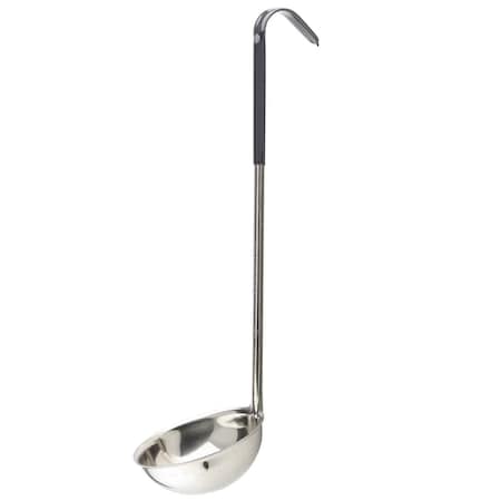 Tablecraft SS Ladle, Black Vinyl Handle, 8 oz 9708