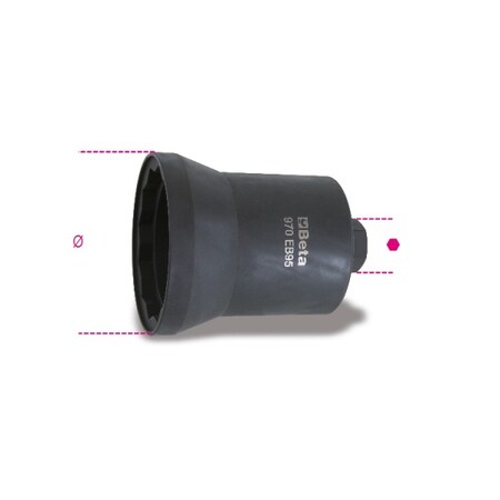 Beta 3/4" Dr, 95mm Size, Metric Impact Socket, 12 Pts 009700595