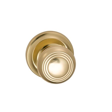Omnia Knob 2-5/8" Rose Pass 2-3/4" BS T 1-3/8" Doors Bright Brass 970 970/00A.PA1