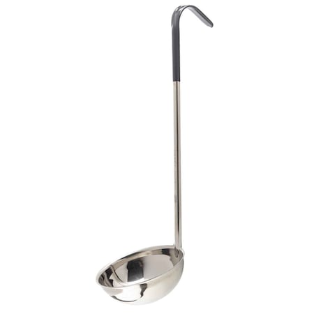 Tablecraft SS Ladle, Black Vinyl Handle, 12 oz 9712