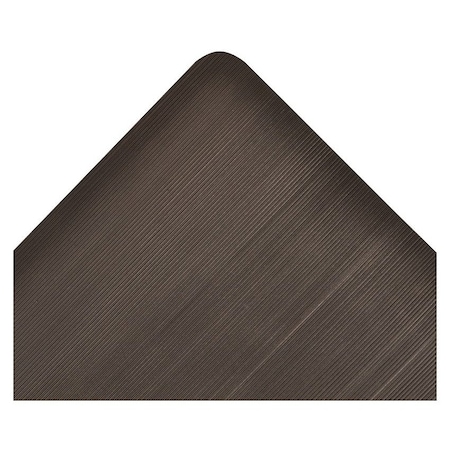 Notrax Antifatigue Mat, 5 ft L x 3 ft W, 1 in Thickness, Vinyl, Corrugated, Black 974S0035BL