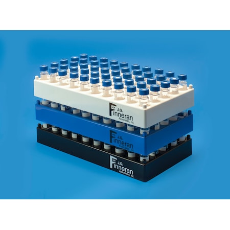 Jg Finneran White PP Stack Rack, for 12 mm Vials/Tube 9750-12W