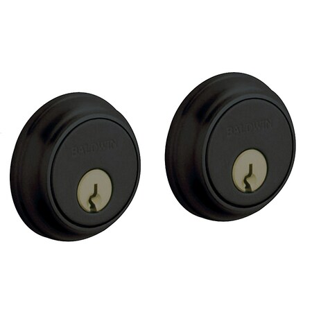 Baldwin Estate Satin Black Deadbolts 8021.190