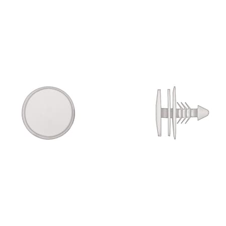 Disco Wht Nyln Door Panel Ret 1/4" Hole Size 9/16" Stem L PK50 9860PK