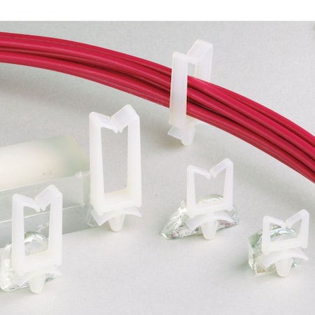 Panduit Cable Clip, 0.19 in Bundle Dia., Natural, 100 PK HWS2819-C