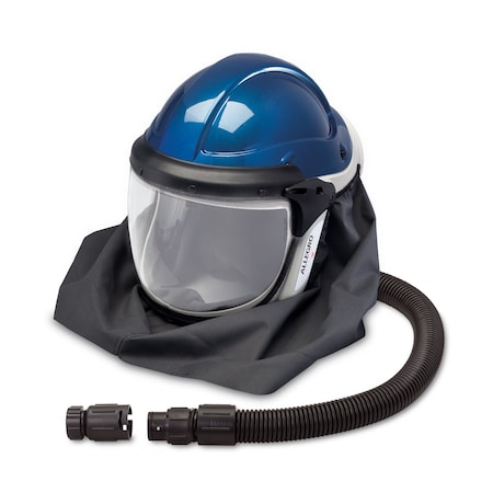 Allegro Industries Supplied Air Shield/Helmet w/Flow Control Valve, Blue 9904-CV