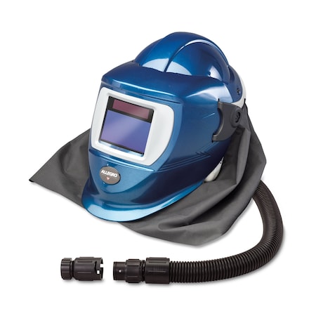 Allegro Industries Deluxe Supplied Air Shield & Welding Helmet w/HP Temperature Controller, Blue 9904-HCW