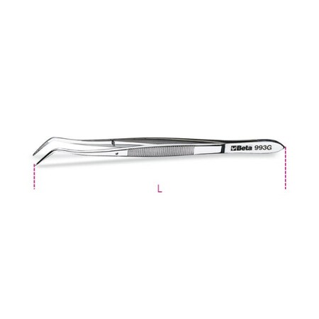 Beta Pin Spring Tweezer Curved End 009930030